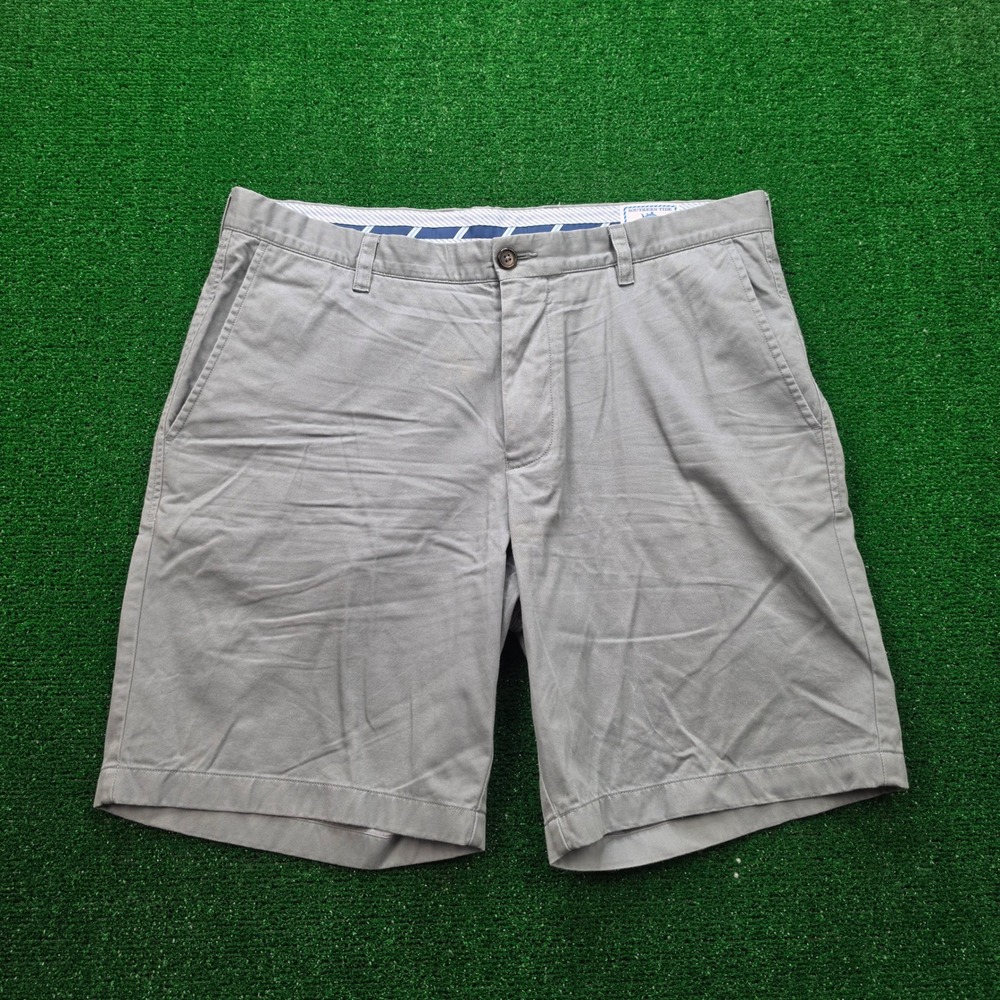 Southern Tide The Skipjack Premium Chino Shorts Mens 36 Gray Golf Casual